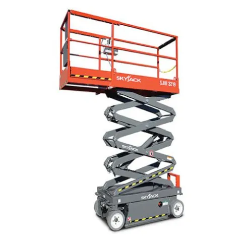 Aluguel de Plataforma Elevatória Tipo Tesoura Skyjack 3219 | Casa